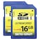 INLAND 16GB Class 10 SDHC Flash Memory Card Standard Full Size SD Chip USHI U1 Trail Camera by Micro Center 2 Pack