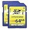 INLAND 64GB Class 10 SDXC Flash Memory Card Full Size SD Chip USHI U1 Trail Camera by Micro Center 2 Pack
