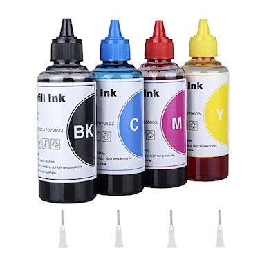 TBTeek Inkjet Printer Refill Dye Ink kit 4 Color for LC201 LC203 LC205 Refillable Cartridges and CISS for MFCJ460DW MFCJ680DW MFCJ885DW MFCJ5520DW MFCJ5620DW MFCJ5720DW
