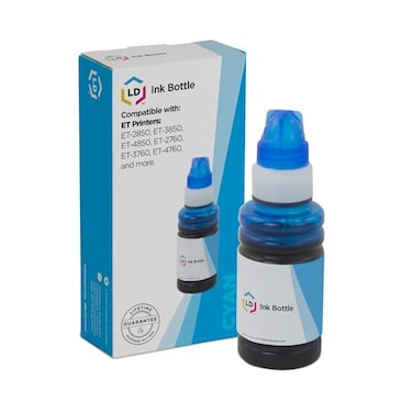LD Products Ink Bottle Compatible with Epson T502 T502220S Single Cyan for use in Epson ET Series Expression and Workforce