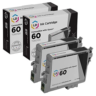 LD Remanufactured Ink Cartridge Replacements for Epson 60 T0601 Black 2Pack