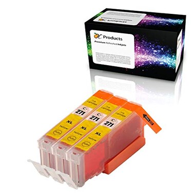 OCProducts Compatible Canon CLI271 CLI271XL Ink Cartridge 3 pack for PIXMA MG7720 MG5720 MG6820 TS5020 TS6020 TS9020 Yellow