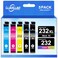 LLAOLLAO Remanufactured for 232xl Ink Cartridges Combo Pack Replacement for Epson 232 Ink Cartridge T232 XL for Expression Home XP4200 XP4205 Workforce WF2930 WF2950 Printer 2 Black Cyan Magenta Yello