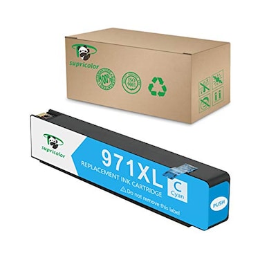 Supricolor Replacement 971XL Cyan Ink Cartridge 971 971 XL Ink Compatible for Officejet Pro X576dw X476dw X476dn X451dn X451dw X551dw Printer