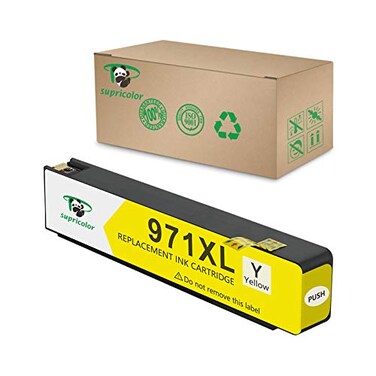 Supricolor Replacement 971XL Yellow Ink Cartridge 971 Y Ink Compatible for Officejet Pro X576dw X476dw X476dn X451dn X451dw X551dw Printer