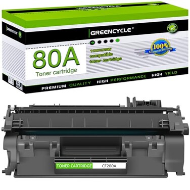 greencycle Compatible Toner Cartridge Replacement for HP 80A CF280A Work with LaserJet Pro 400 M401a M401d M401n M401dne MFP M425dn Printer Black 1Pack