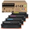 S SMARTOMNI 414X High Yield Toner Cartridges 4 Pack with Chip Works with Color Pro MFP M479fdw M479fdn M454dw M454dn M479dw M455dn M479 M454 Enterprise M455dn M480f Printer W2020X W2021X W2022X W2023X