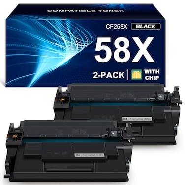 ALLWORK 58X CF258X 58A High Yield Toner Cartridge Black 10000 Pages with Chip Compatible Replacement for HP 58X CF258X MFP M428fdw M428fdn M428dw Laserjet Pro M404n M404dn M404dw M404 M428 Printer 2Pa