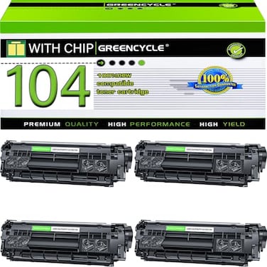 greencycle Compatible Toner Cartridge Replacement for Canon 104 FX9 FX10 FX10 FX9 104 ImageClass MF4100 MF4150 MF4270 MF4350d MF4370dn MF4380dn D420 D480 Black4 Pack