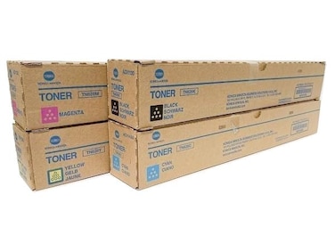 TTCopier Genuine OEM Konica Minolta TN626 Complete Toner Cartridge Set CMYK for Bizhub C450i C550i C650i