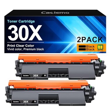 Caclemo 30X High Yield Black Toner Cartridge CF230X Compatible Toner Cartridge Replacement for HP 30X 30A CF230X CF230A Compatible with Laserjet Pro MFP M203dw M227fdw M227fdn M203d M203dn M227sdn 2 B