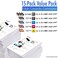 Arthur Imaging 15 Pack Compatible Ink Cartridge Replacement for 270XL 271XL 3 Large Black 3 Small Black 3 Cyan 3 Yellow 3 Magenta 15Pack