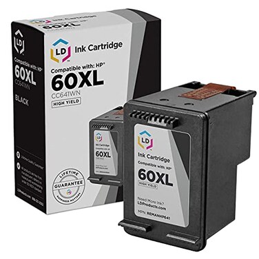 LD Remanufactured Ink Cartridge Replacement for HP 60XL CC641WN High Yield Black