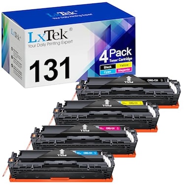 LxTek Compatible Toner Cartridges Replacement for Canon 131 131H to Compatible with ImageClass MF8280Cw MF624Cw MF628Cw LBP7110Cw Printer Tray Black Cyan Magenta Yellow 4 Pack