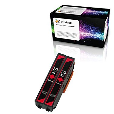 OCProducts Remanufactured Ink Cartridge Replacement 2 Pack for Epson 273 273XL Magenta for Expression XP520 XP600 XP610 XP620 XP800 XP810 XP820 2 Magenta