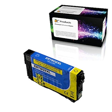 OCProducts Remanufactured Ink Cartridge Replacement for Epson 802 802XL for Workforce Pro WF4720 WF4730 WF4734 WF4740 EC4020 EC4030 EC4040 Yellow