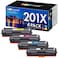 GPC Image Compatible Toner Cartridge Replacement for HP 201X CF400X 201A CF401X CF402X CF403X CF400A Compatible with LaserJet Pro MFP M277dw Toner M252dw M277n M252n MFP M277c6 Printer Tray4Pack