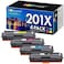 GPC Image Compatible Toner Cartridge Replacement for HP 201X CF400X 201A CF401X CF402X CF403X CF400A Compatible with LaserJet Pro MFP M277dw Toner M252dw M277n M252n MFP M277c6 Printer Tray4Pack