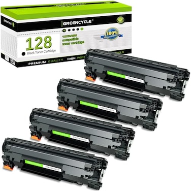 greencycle Compatible Toner Cartridge Replacement for Canon 128 CRG128 Work with ImageCLASS D530 D550 MF4770N MF4890DW MF4880DW LBP6230DW MF4450 MF4570DN Faxphone L100 L190 Printer Black 4Pack