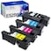 LxTek Remanufactured Toner Cartridge Replacement for Dell E525W E525 to use with E525W Color Laser Printer 4 Pack 593BBJX 593BBJU 593BBJV 593BBJW