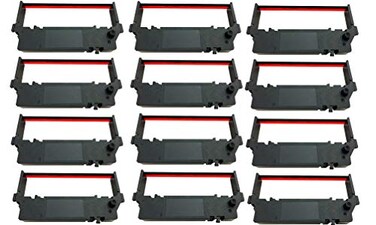 Gold Coast 12 PACK SP700 Ribbon Ink Cartridge Quality BLACK and RED Compatible with STAR Printer RC700BR SP700 712 742