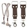 C Coiro Extra Attachments Single and Dual Camera Harness for Camera Bag Sling Bag Pouch Lens Case Perfect Photography Accessories for Leather Camera Strap Brown