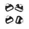 Leftfoto Stainless Steel Triangle Split RingCamera Strap Hook Lug Ring with Plastic Capfor Belt Hook Lanyard for Camera Shoulder Strap 4 pcs