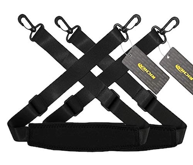 RICHEN Replacement Shoulder Strap Adjustable LuggageLaptopCamera Bag Strap with Swivel HookPack of 2Black