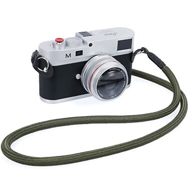 Hargedis Camera Shoulder Strap Climbing Rope Camera Neck Strap for Mirrorless and DSLR Cameras with Lens Cap Keeper Green