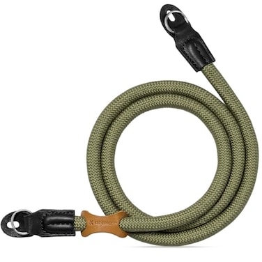 K&F CONCEPT KF CONCEPT Camera Neck Strap100cm Nylon Rope Camera Shoulder Strap with Oring for DSLR CameraGreen