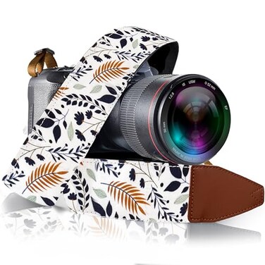 Art Tribute Camera Strap Vintage Embroidered Neck Shoulder Crossbody Camera Strap for DSLR Mirrorless Cameras Fits Canon Nikon Sony Fujifilm Quick Release Photographer Gift