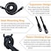 Hargedis Camera Shoulder Strap Climbing Rope Neck Strap for Mirrorless DSLR Cameras with Lens Cap Keeper Black