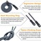 Hargedis Camera Shoulder Strap Climbing Rope Camera Neck Strap for Mirrorless and DSLR Cameras with Lens Cap Keeper Silver