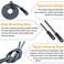 Hargedis Camera Shoulder Strap Climbing Rope Camera Neck Strap for Mirrorless and DSLR Cameras with Lens Cap Keeper Silver
