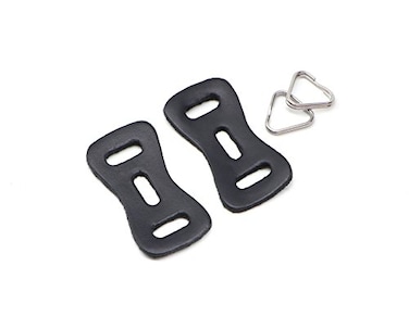 HITHUT Camera Strap Stainless Steel Triangle Split Ring Hook with Leather Protector Cover Pad Set for DSLR RF Mirrorless Camera