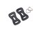 HITHUT Camera Strap Stainless Steel Triangle Split Ring Hook with Leather Protector Cover Pad Set for DSLR RF Mirrorless Camera