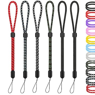 Hukado Hand Wrist Strap Lanyard 6 Pack 95inch Adjustable Nylon Wristlet Straps Keychain String for Cell Phone Case Holder AirPods Pro 2 2022 Camera Key GoPro USB Drive Ski Glove MultiColor