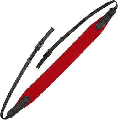 OP/TECH USA OPTECH USA EZ Comfort Neoprene Neck Strap Lightweight Padded Adjustable Strap for DSLR Mirrorless Binoculars Red Made in USA