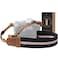 Padwa Lifestyle Black Striped Camera Strap 15 Double Crazy Horse Cowhide Head Cotton Camera StrapsAdjustable Neck Shoulder Universal Woven Straps for All DSLR Cameras and Photographers Gift