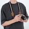 Padwa Lifestyle Black Striped Camera Strap 15 Double Crazy Horse Cowhide Head Cotton Camera StrapsAdjustable Neck Shoulder Universal Woven Straps for All DSLR Cameras and Photographers Gift