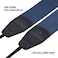 Padwa Lifestyle Blue Camera Strap 2 Wide Genuine Leather Ends Camera Straps for Photographers Vintage Cotton Woven Strap with Camera Quick Release Clips fits All Cameras and Binoculars
