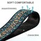 Padwa Lifestyle Boho Blue Camera Strap 2 Full Grain Leather Ends Camera Straps for Photographers Vintage Embroidered Cotton Weave Soft Suede Fabric Padded Strap Quick Release fits All Cameras