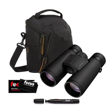 Nikon Monarch M5 8x42 Binoculars Bundle with Shoulder Bag Lens Cleaning Pen and Microfiber Cleaning Cloth 4 Items