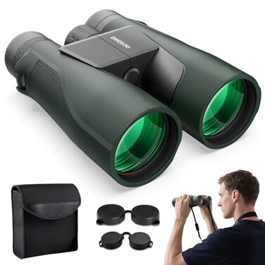 deesoo 15x56 Binoculars for Adults High Powered Deesoo Easy Focus Binoculars with Clear Low Light Vision BAK4 Prism Professional Binocular for Bird Watching Travel Hunting Stargazing Gifts for Men Gre