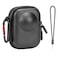 AMAZEAR Carrying Case for DJI OSMO 360 Accessories Portable OSMO360 Compact Storage Bag with Wrist Strap PU Leather Waterproof Black