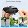 AMAZEAR Carrying Case for DJI OSMO 360 Accessories Portable OSMO360 Compact Storage Bag with Wrist Strap PU Leather Waterproof Black