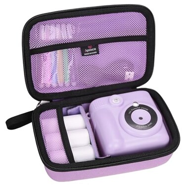 Aproca Case Compatible with ESOXOFFORE Dylanto GKTZ Kids Instant Print Cameras Portable Storage Bag for Accessories Purple Case Only