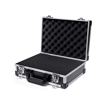 AxiGear 16in Aluminum Hard Case with DIY Customizable Foam Insert 16 x 11 x 5in Interior
