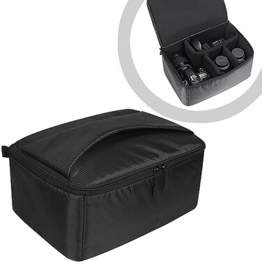 AYVANBER Waterproof Camera Case Bag Insert Partition PaddedAntishock Lens Pouch for SLR SLR Canon Nikon Sony Camera Lens and Accessories Large