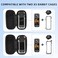 BRDRC Portable Small Case for Insta360 X5 X4 for Cage and Lens Cap Carrying Storage Bag Protective Cover Hard Shell Travel Protector with Wrist Strap Carabiner for Insta 360 X5 X4 Accessories